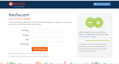 Desktop Screenshot of niesha.com